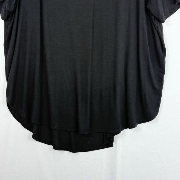 Women's Time &Tru Short Sleeve Rounded Hem Black T-Shirt XXL (20) - Picture 5 of 10